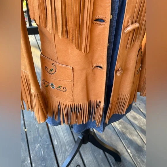Rare Vintage Chris Line Originals 1940's/50's Era Fringe Deerskin Beaded Jacket - Picture 7 of 16